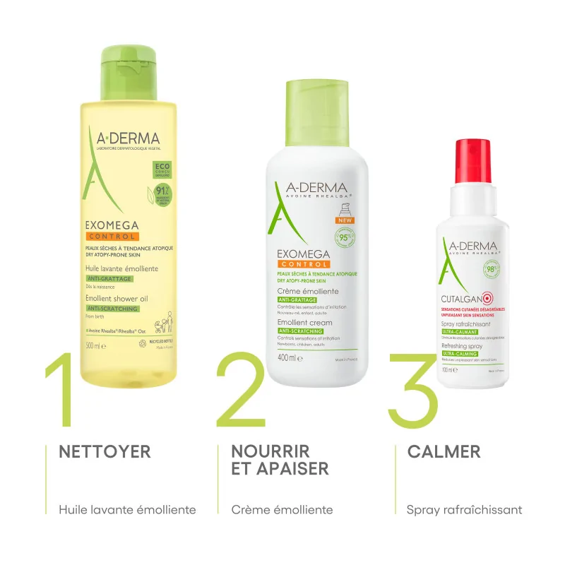 A-derma Exomega Huile lavante émolliente anti-grattage 500 ml – Image 7