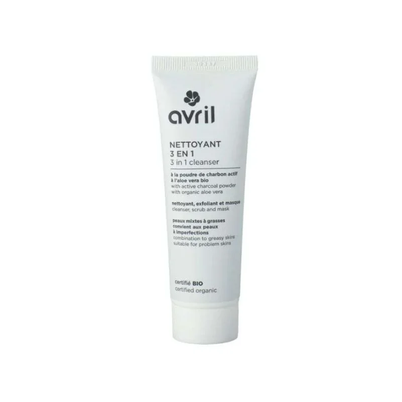 AVRIL NETTOYANT 3 EN 1 A LA POUDRE DE CHARBON ACTIF 50 ML