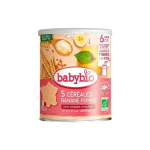Babybio 5 Cereales Banane Pomme 220g