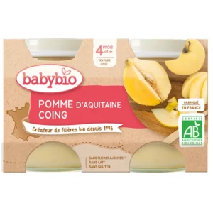 Babybio Pomme d’Aquitaine Coing 2X130G