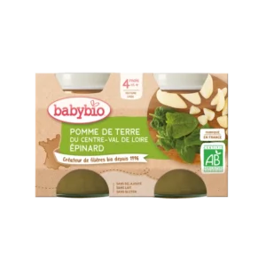 Babybio Pomme de Terre du Centre-Val de Loire Épinard 2X130G