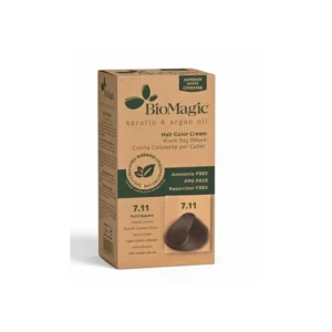 Biomagic Hair Color Cream Kit 7/11 Intense Ash Blonde