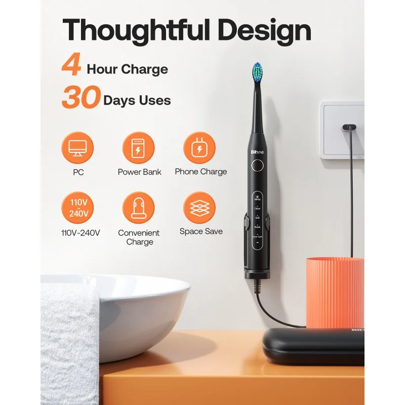 Bitvae BVD2 brosse à dents électrique 8 têtes – Image 2