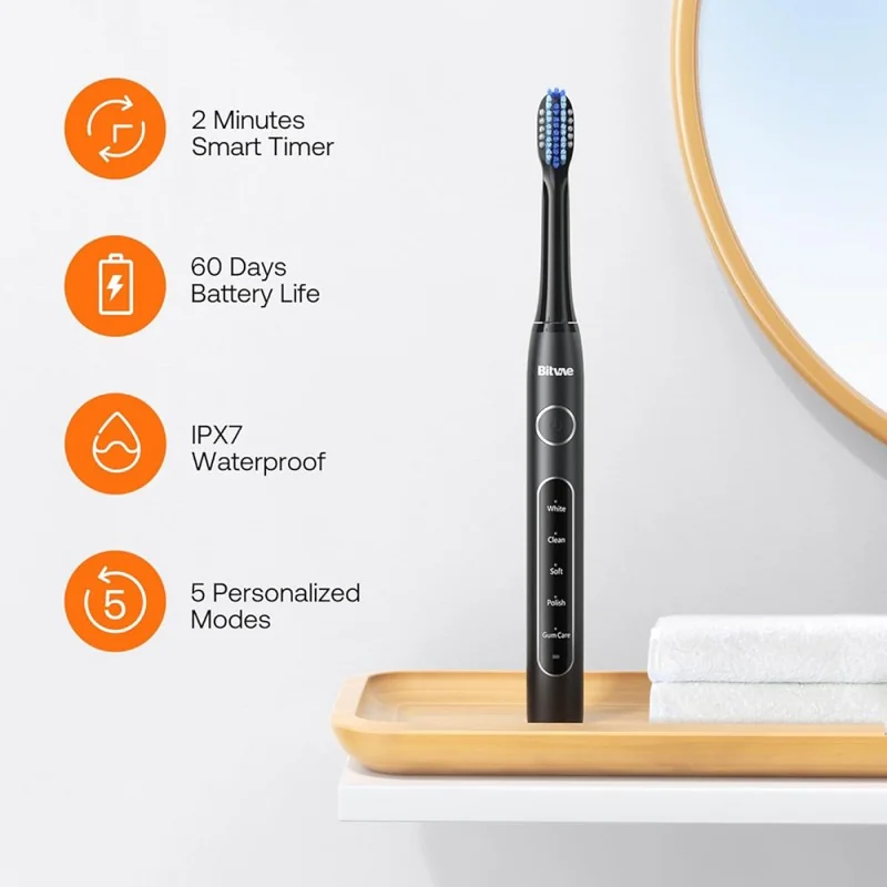 Bitvae BVD2 brosse à dents électrique 8 têtes – Image 10