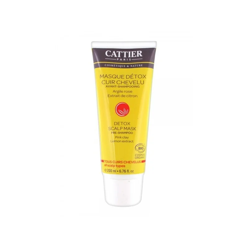 Cattier MASQUE DÉTOX CUIR CHEVELU – AVANT-SHAMPOOING