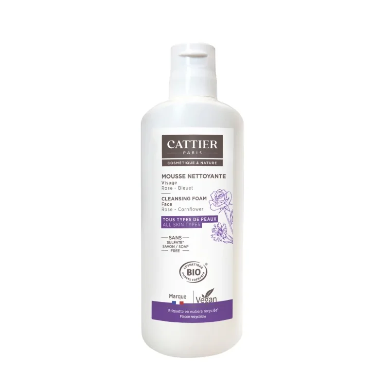 Cattier MOUSSE NETTOYANTE VISAGE- NUAGE CELESTE 150ml