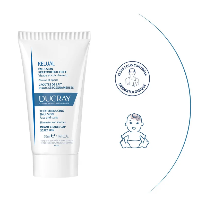 Ducray Émulsion Kératoréductrice Crème croûtes de lait Kelual 50 ml - الصورة 2