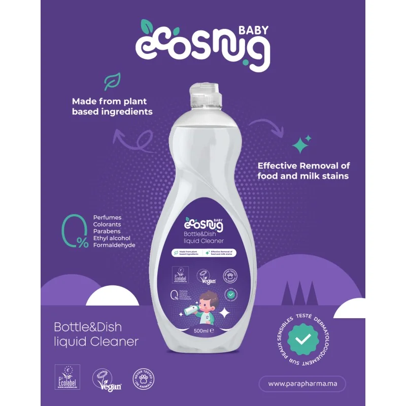 Ecosnug – Liquide Vaisselle Écologique pour Bébé 500 ml – Image 2