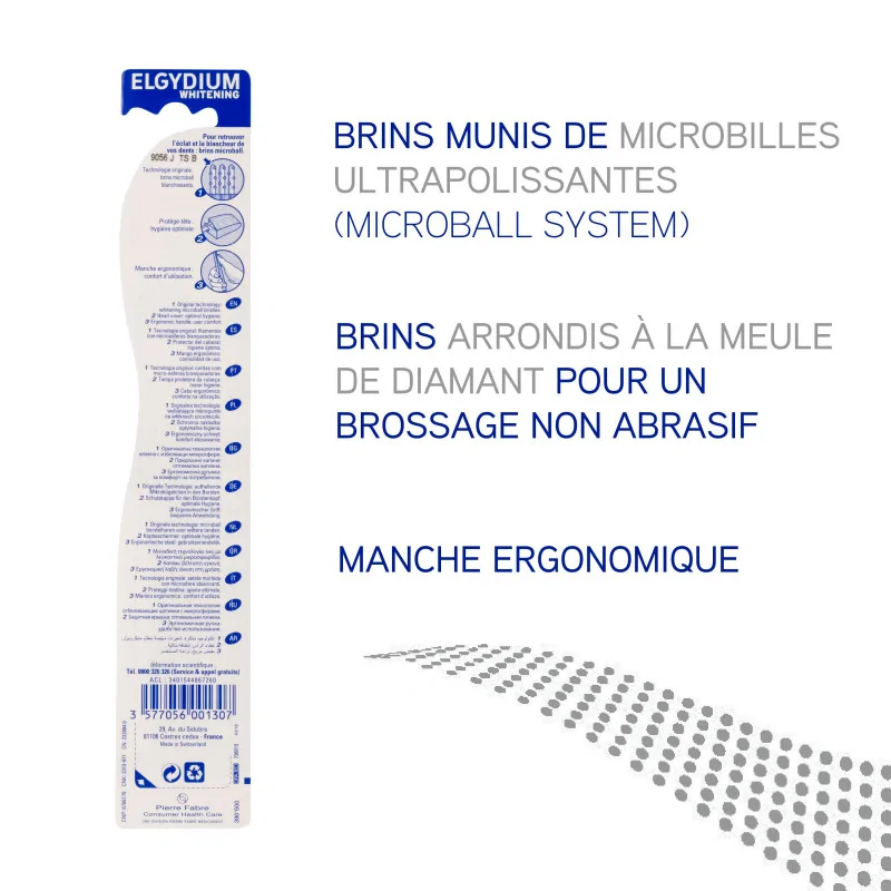 ELGYDIUM BROSSE À DENTS BLANCHEUR SYSTÈME MICROBILLES Souple – Image 6