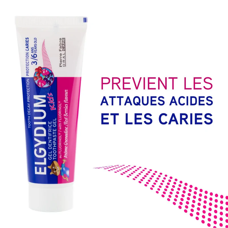 ELGYDIUM Kids Grenadine 3/6 ans - dentifrice enfant 50 ml - Image 4