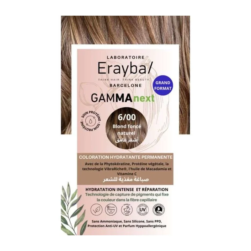 Erayba Gamma Next Coloration 6/00 Blond fonce naturel Coloration Hydratante Permanente