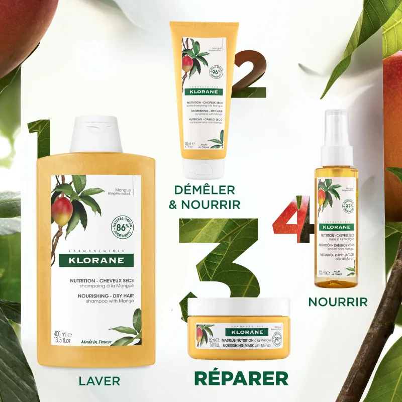 Klorane - Masque nutrition à la Mangue - Cheveux secs 150 ml – Image 5