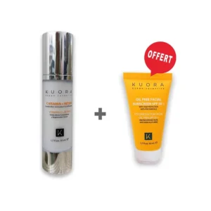 KUORA PACK Serum global vitamine C+retinol + ecran oil free spf50+