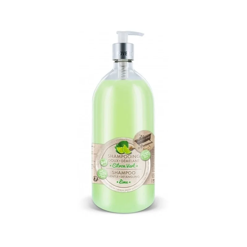 LES PETITS BAINS DE PROVENCE Shampoing doux 2 en 1 Citron Vert 1L