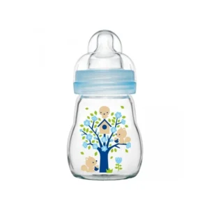 MAM BIBERON EN VERRE FEEL GOOD 1ER AGE BLEU 170ML