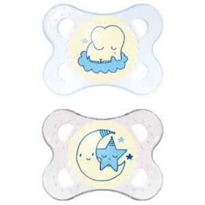 MAM SUCETTE NIGHT 2-6 MOIS SILICONE GARCON