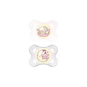 MAM SUCETTE NIGHT 2-6 MOIS SILICONE ROSE