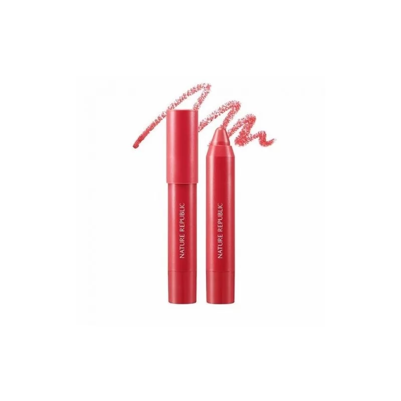NATURE REPUBLIC BY FLOWER ECO CRAYON LIP VELVET 02 PINK BREEZE