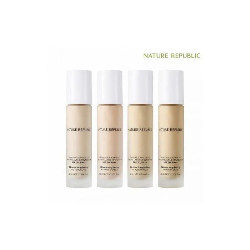 NATURE REPUBLIC PROVENCE AIR SKIN FIT ONE DAY LASTING FOUNDATION Y23 WARM BEIGE SPF30 PA++ 32 ml - Image 3