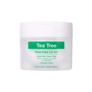 NATURE REPUBLIC TEA TREE PORE CARE GOOD SKIN TONER PAD 50 PADS