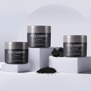 NATURE REPUBLIC Toner Visage Purifiant Détox NATURAL MADE Black Charcoal Pore Toner Pad