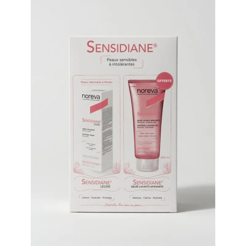 NOREVA SENSIDIANE LÉGÈRE CRÈME APAISANTE 40ML achete + Sensidiane Gelée Lavante 200ml Offert