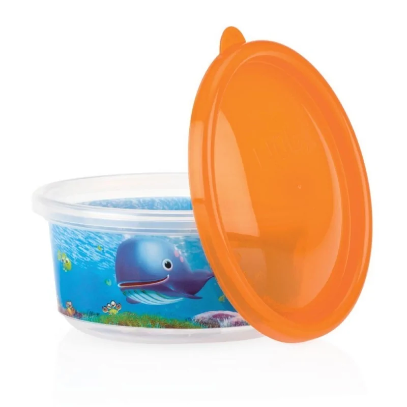 NUBY Lot de 4 bols PIC-NIQUE grand modèle 300ml avec couvercle +3 mois - ID94043 – Image 3