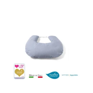 NUVITA COUSSIN D'ALLAITEMENT HYPOALLERGÉNIQUE, RESPIRANT, IMPERMÉABLES À L’EAU - FEEDFRIEND BLU BIANCO