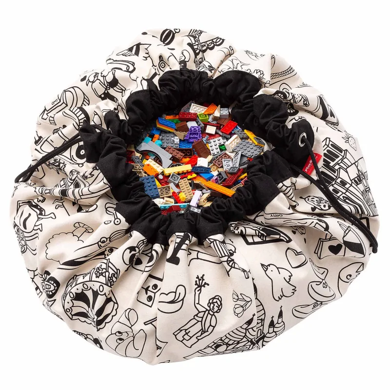 play&go Sac de rangement de jouets et tapis de jeux Play & Go Coloriage Paris – Image 2