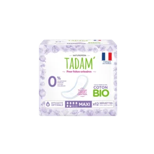 TADAM' SERVIETTES ECOLOGIQUES FUITES URINAIRES MAXI 12U