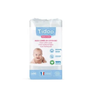 TIDOO MAXI CARRES DE COTON BIO x50