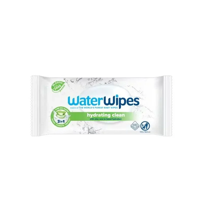 WATERWIPES LINGETTES HYDRATING CLEAN PACK DE 48